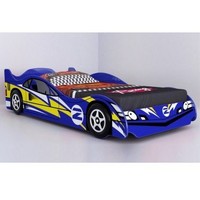 No2 Car Racer 3FT Blue Bed