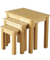 Oakleigh Nest of Tables in Natural Oak Veneer