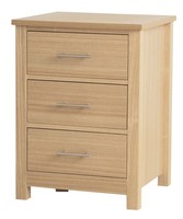 Oakridge 3 Drawer Bedside Cabinet