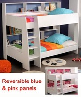 Parisot Tam Tam White Bunk Bed with Shelving