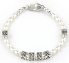 Pearl & Sterling Silver Baby & Child Name Bracelet