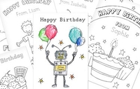 Personalised Colour in Birthday Postcards Boxed