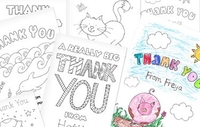 Personalised Colour in Thank You Postcards Boxed