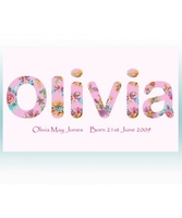 Personalised Pink Girly Canvas