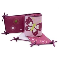 Pink Butterfly Cot Bumper