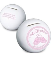 Pink Christening Money Box