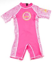 Pink Dolphin Stripe Shorty Sunsuit.