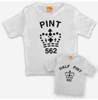 Pint and Half Pint in White