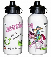 Pony Girl Drinks Bottle