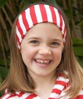 Red & White Striped Hair Band