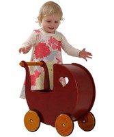 Red Dolls Pram