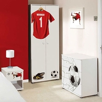 Red Football Theme Bedroom Furniture Set