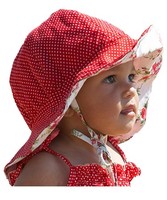 Red Polka and Red Rose Reversible Hat