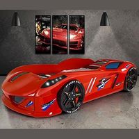 Red Racing Car Bed with Lights