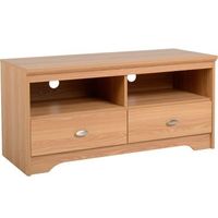 Regent 2 Drawer Flat Screen TV Unit in Teak Effect