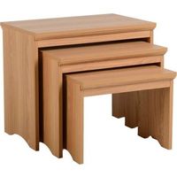 Regent Nest of Tables in Teak Effect Veneer