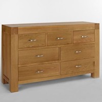 Santana Blonde Oak 7 Drawer Wide Chest