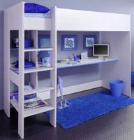 Smoozy Blue High Sleeper Bunk Bed