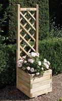 Square Planter & Lattice