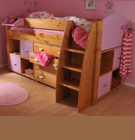 Stompa Rondo 3 Cabin Bed with Drawers & Cupboards