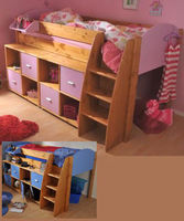 Stompa Rondo 4 Cabin Bed with Storage Cupboards