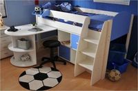 Stompa Rondo 6 Cabin Bed with Desk & Cupboard