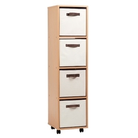 Storage Trolley Reversible Drawers Beech