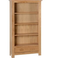 Stratford 1 Drawer Bookcase in Solid Oak