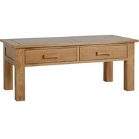 Stratford 2 Drawer Coffee Table in Solid Oak