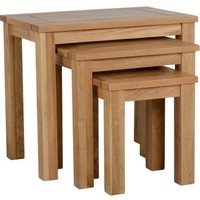 Stratford Nest of Tables in Solid Oak