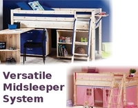 Thuka Trendy Pine Midsleeper Bed System