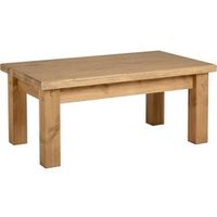 Tortilla Coffee Table in Distressed Waxed Pine