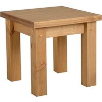 Tortilla Lamp Table in Distressed Waxed Pine
