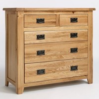 Westbury Reclaimed Oak 2 Over 3 Drawer Chest