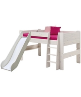 Whitewash Pine Midsleeper with Slide