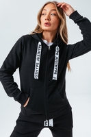 BLACK DRAWSTRING WOMENS HOODIE