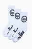 Hype 3 Pack White Core Kids Crew Socks Size 12.5-3.5