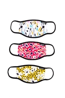 HYPE 3X ADULT ABSTRACT WOMENS FACE MASK SET