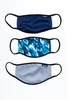 HYPE 3X ADULT AQUA CAMO FACE MASK SET