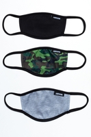 HYPE 3X ADULT ESSENTIAL CAMO FACE MASK SET