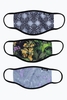HYPE 3X ADULT MIX FLORAL BANDANA FACE MASK SET