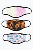 HYPE 3X ADULT MIX FLORAL RAINBOW FACE MASK SET