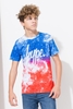 Hype Acid Space Kids Blue/red T-Shirt Size 11/12Y