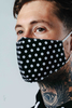 HYPE ADULT BLACK POLKA ADJUSTABLE FACE MASK