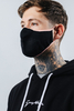 HYPE ADULT BLACK WITH PEACH BORDER KNIT FACE MASK