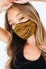 HYPE ADULT YELLOW & BROWN MELANGE KNIT FACE MASK