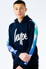 HYPE AQUA DRIPS REPEAT LOGO PANEL KIDS PULLOVER HOODIE