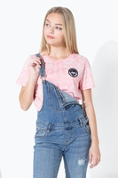 Hype Bandana Kids Crop Pink T-Shirt Size 3-4