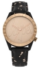 Hype Black & Rose Gold Speckle Script Kids Watch
