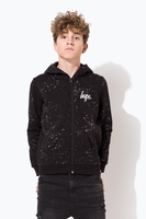 Hype Black Aop Speckle Kids Zip Hoodie Size 3-4